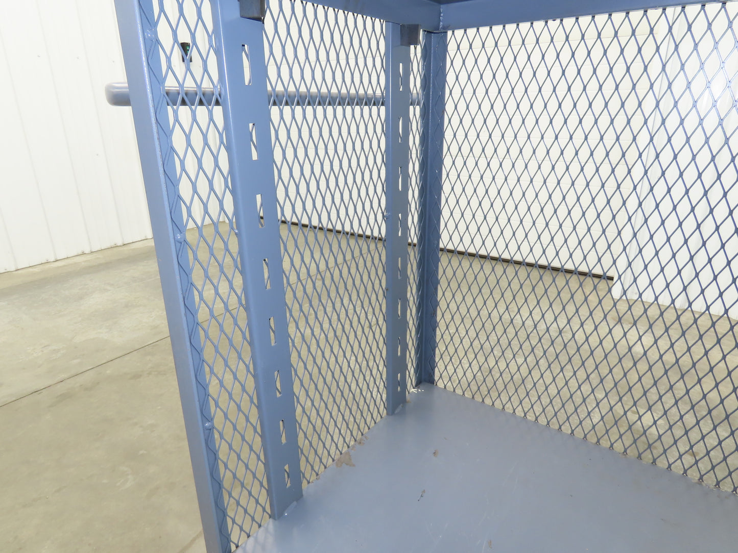 Jamco Mesh Box Truck 3 Sided Single Shelf Dolly Cart 48x24" 12 gauge Steel