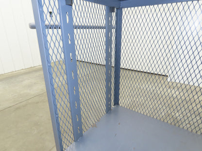 Jamco Mesh Box Truck 3 Sided Single Shelf Dolly Cart 48x24" 12 gauge Steel