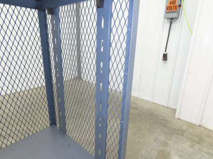 Jamco Mesh Box Truck 3 Sided Single Shelf Dolly Cart 48x24" 12 gauge Steel