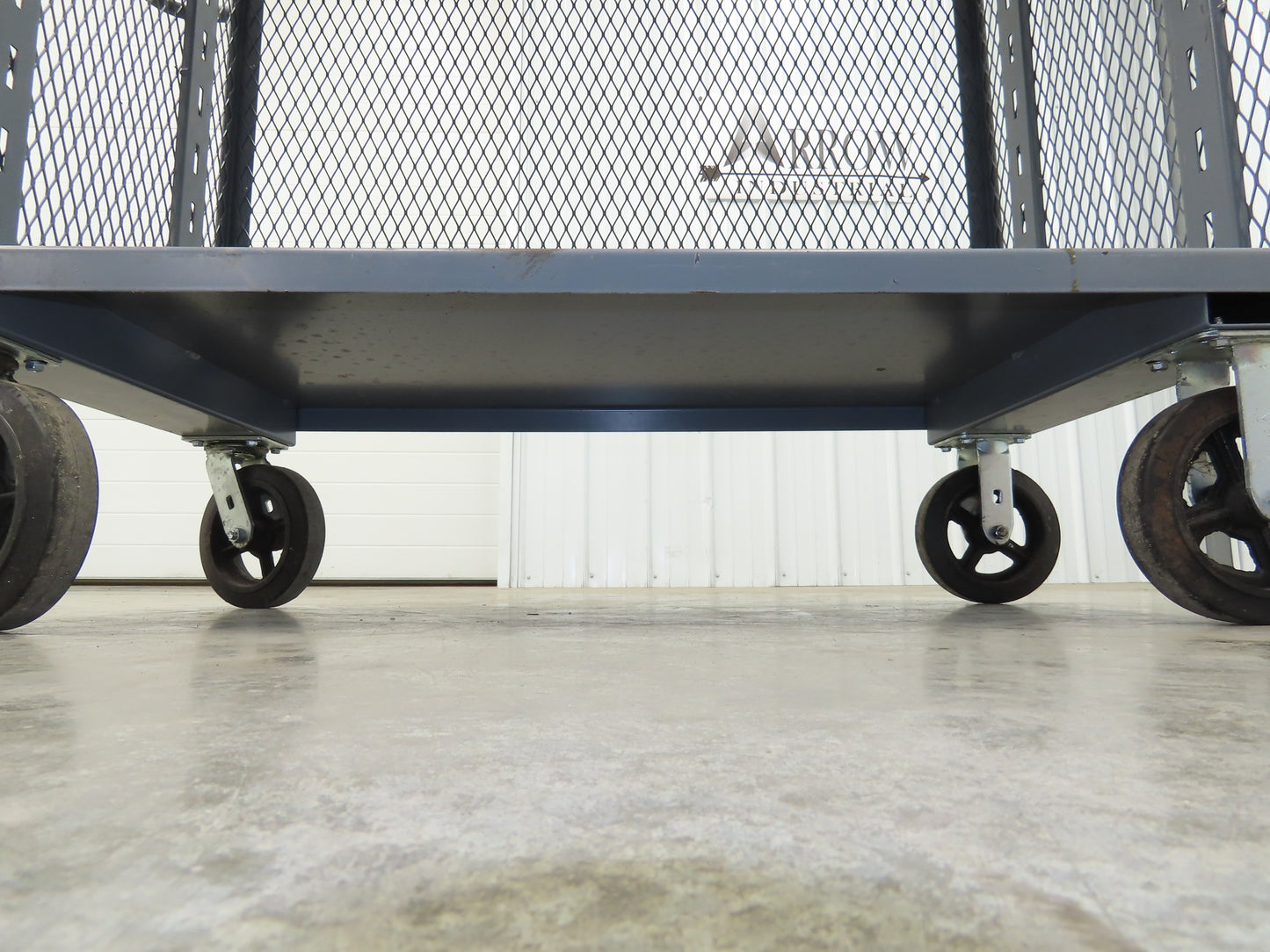 Jamco Mesh Box Truck 3 Sided Single Shelf Dolly Cart 48x24" 12 gauge Steel