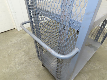 Jamco Mesh Box Truck 3 Sided Single Shelf Dolly Cart 48x24" 12 gauge Steel