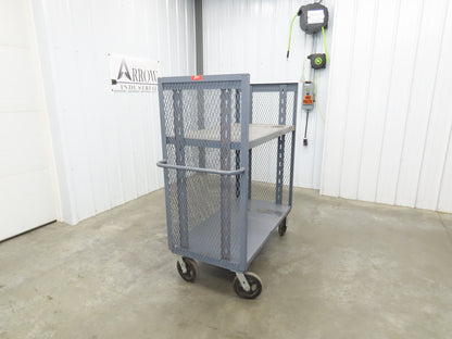 Jamco Mesh Box Truck 3 Sided Single Shelf Dolly Cart 48x24" 12 gauge Steel