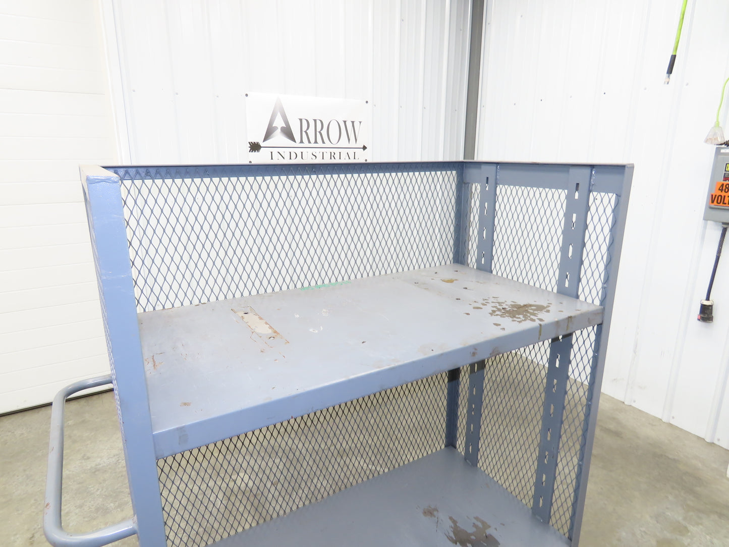 Jamco Mesh Box Truck 3 Sided Single Shelf Dolly Cart 48x24" 12 gauge Steel