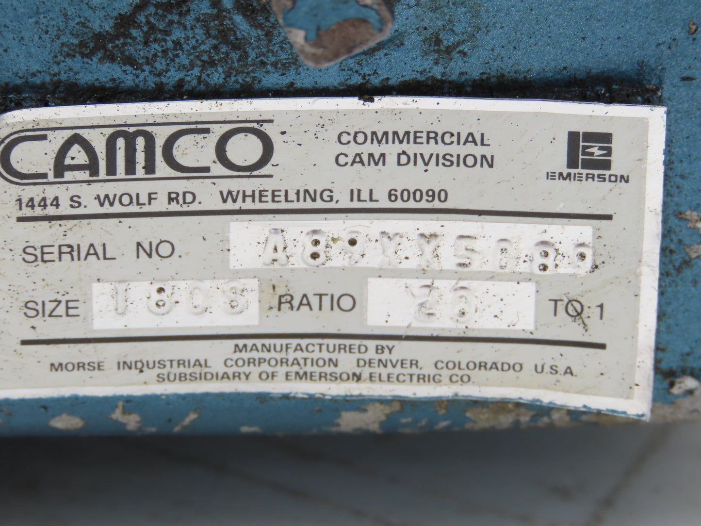 Camco 601RDM8H24-270 RH Rotary Indexer Table 8-Stop 20:1 Reducer 90VDC Drive