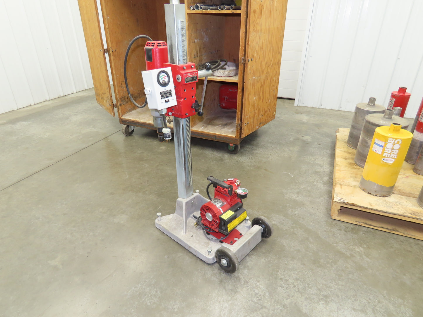 Milwaukee Vac-U-Rig Dymodrill 4096 Coring Motor 2" to 10" Core Bore Stand Set