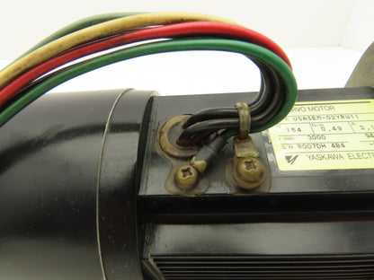 Yaskawa USASEM-02YRW11 AC Servo Motor 154W 3000rpm W/Encoder