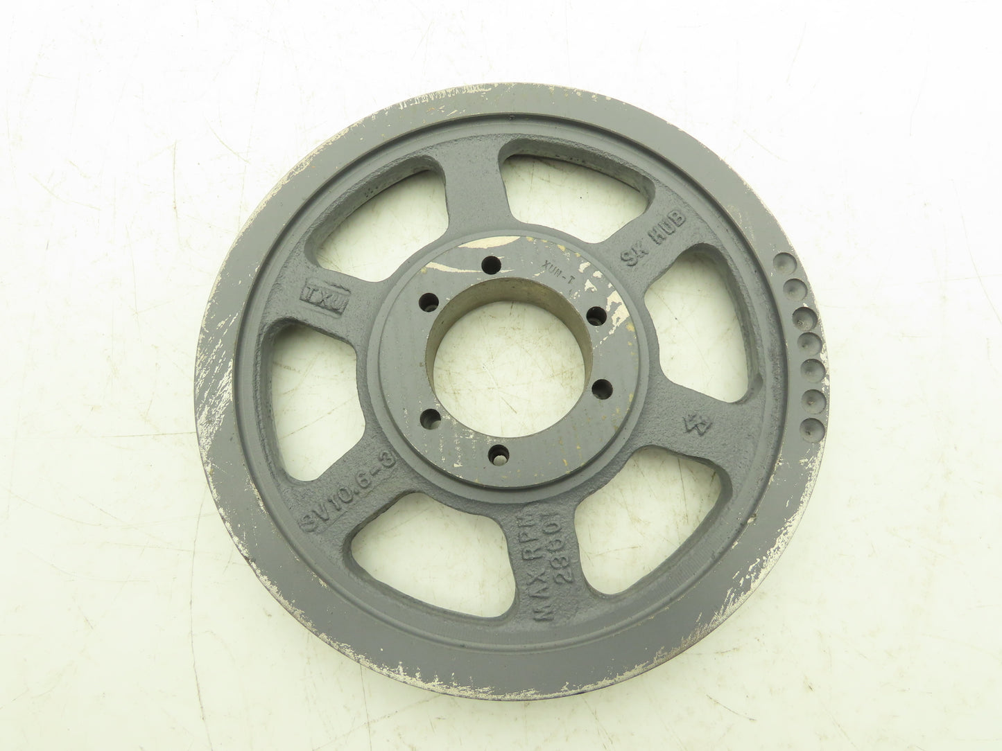 Woods 3V1063 V-Belt Pulley 3V Belt Section 3 Groove 10.6" OD Bushed SK Bushing