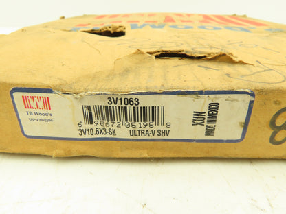 Woods 3V1063 V-Belt Pulley 3V Belt Section 3 Groove 10.6" OD Bushed SK Bushing