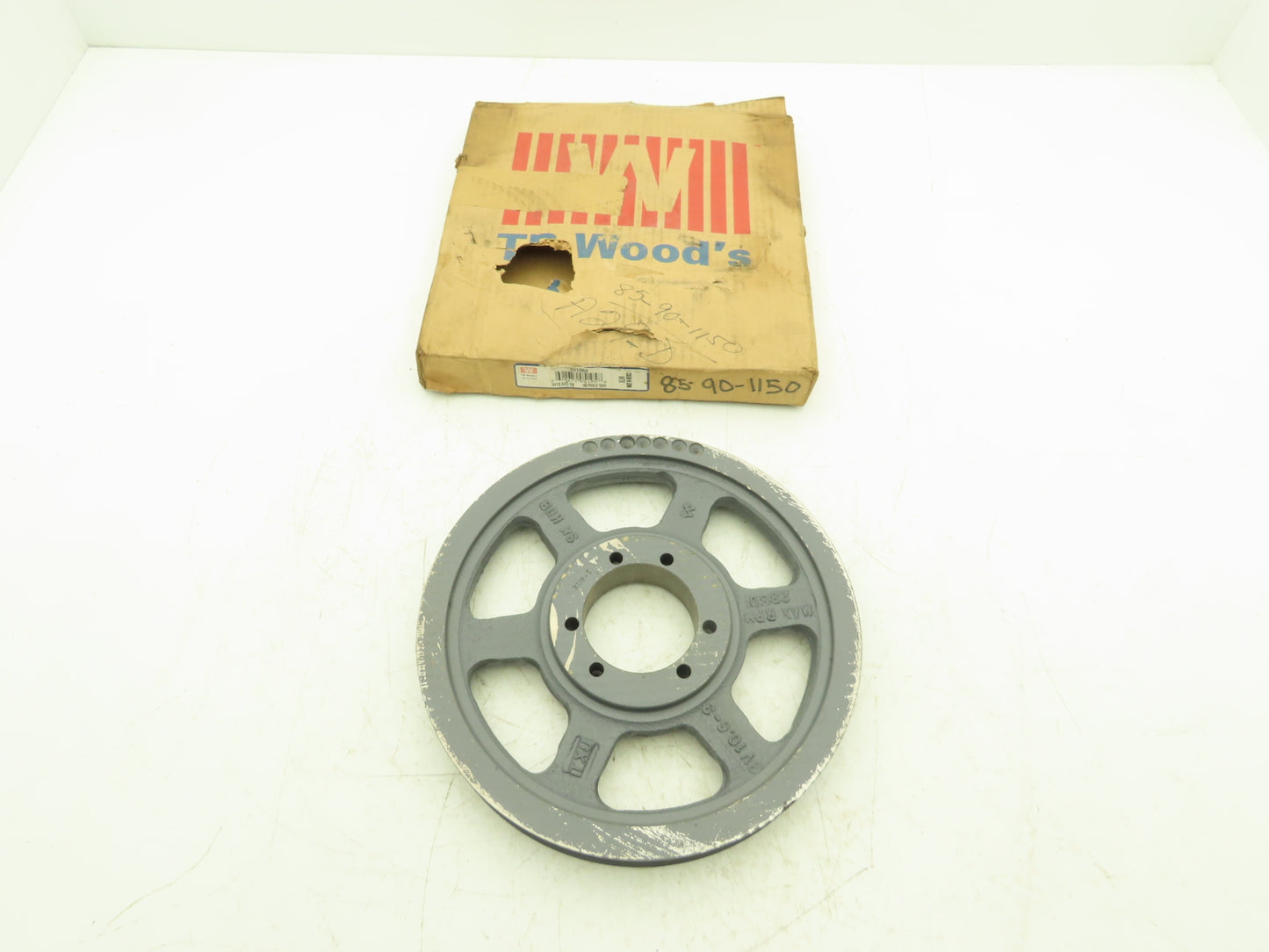 Woods 3V1063 V-Belt Pulley 3V Belt Section 3 Groove 10.6" OD Bushed SK Bushing