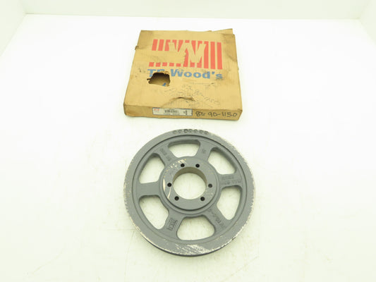 Woods 3V1063 V-Belt Pulley 3V Belt Section 3 Groove 10.6" OD Bushed SK Bushing