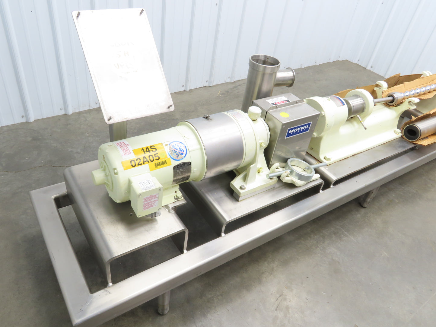 Moyno 6FH4SJM3FAA Progressive Cavity Rotor Pump Sanitary 3Hp 3PH *Bad Stator*