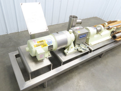 Moyno 6FH4SJM3FAA Progressive Cavity Rotor Pump Sanitary 3Hp 3PH *Bad Stator*