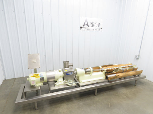 Moyno 6FH4SJM3FAA Progressive Cavity Rotor Pump Sanitary 3Hp 3PH *Bad Stator*