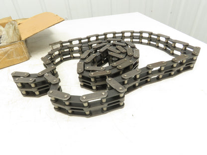 RF2060-2 Double Strand Roller Chain 1-1/2" Double Pitch 10' Length Lot of 2