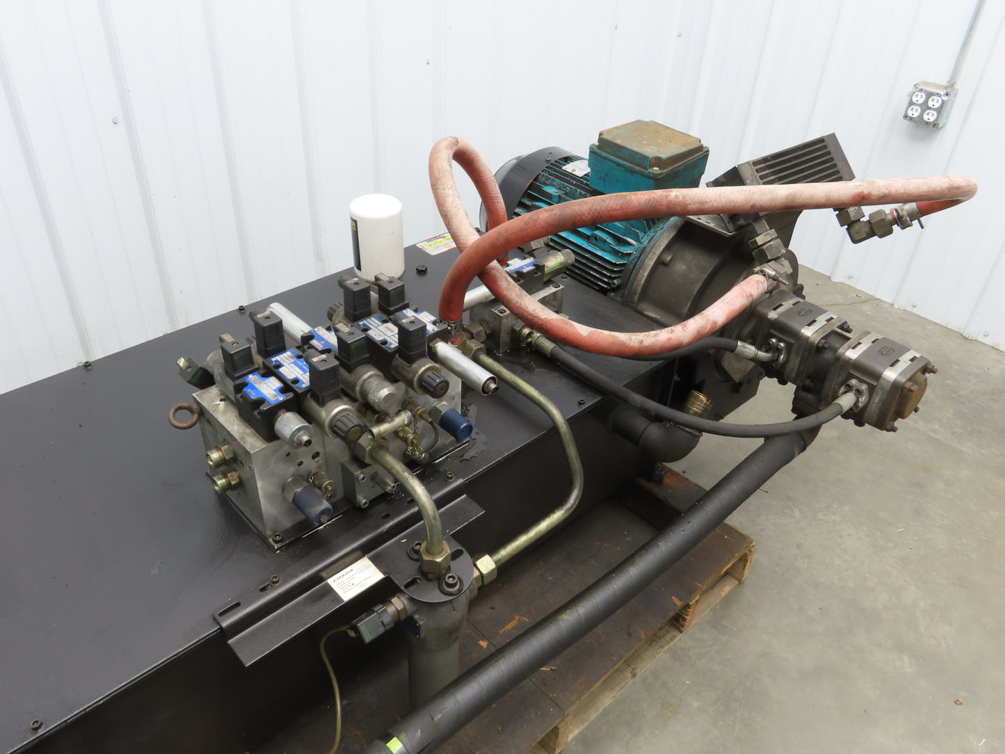 Voith 2-Pump Hydraulic Power Unit 50 Gal 6 GPM 5000 PSI 40Hp 480V