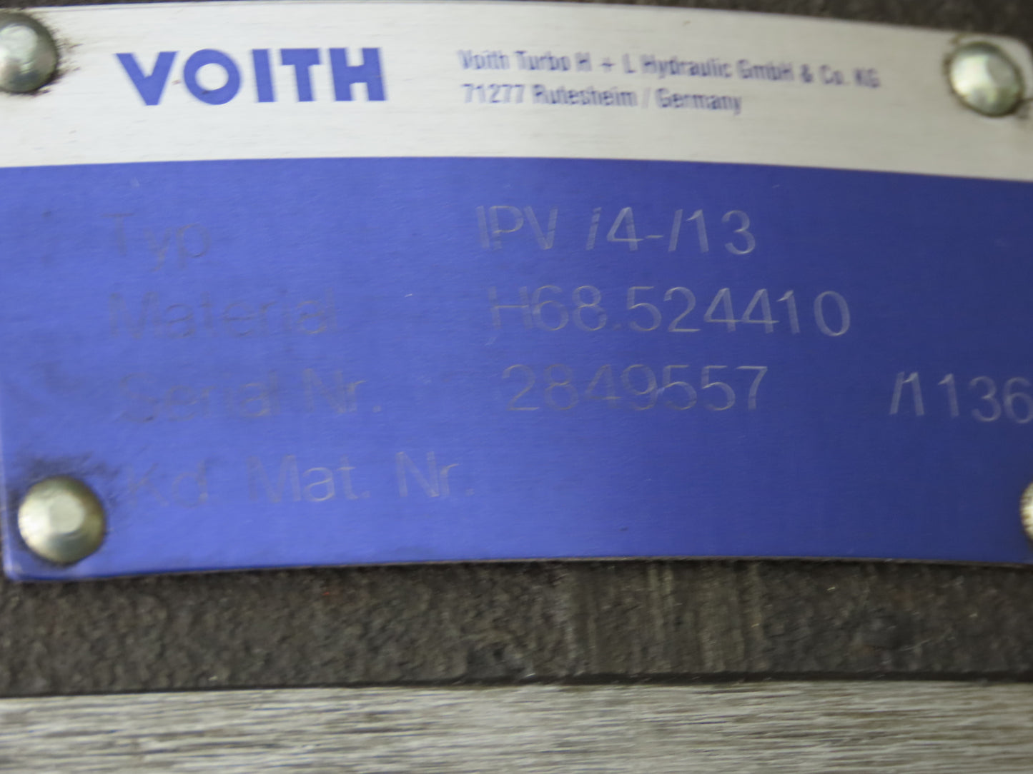 Voith 2-Pump Hydraulic Power Unit 50 Gal 6 GPM 5000 PSI 40Hp 480V