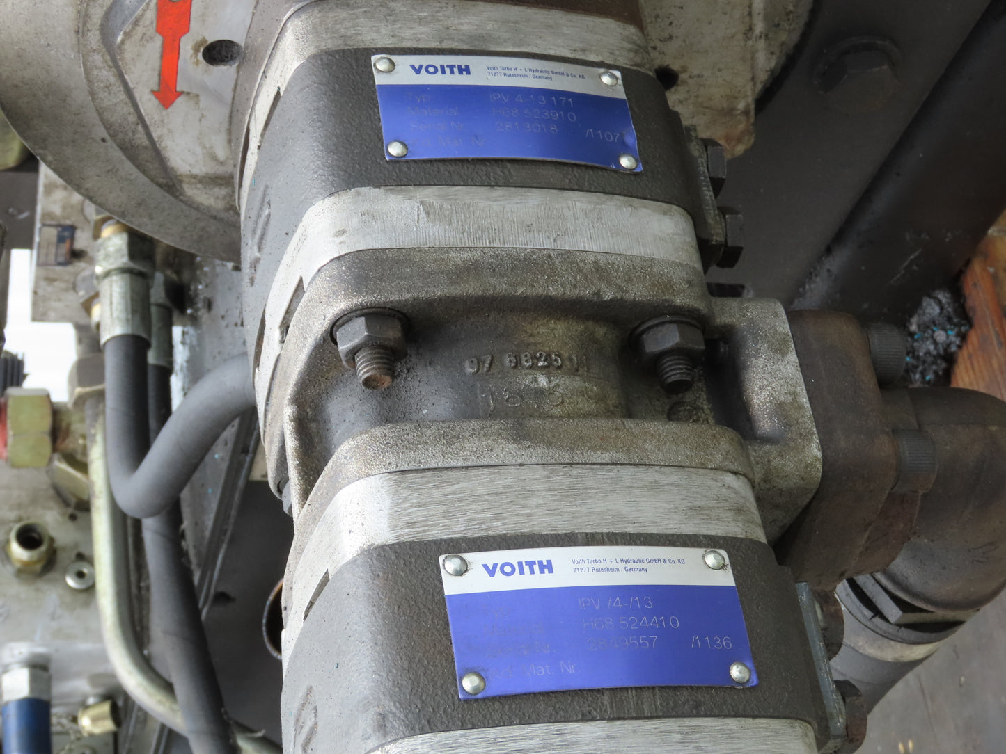 Voith 2-Pump Hydraulic Power Unit 50 Gal 6 GPM 5000 PSI 40Hp 480V