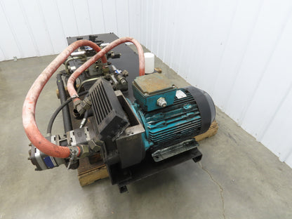 Voith 2-Pump Hydraulic Power Unit 50 Gal 6 GPM 5000 PSI 40Hp 480V