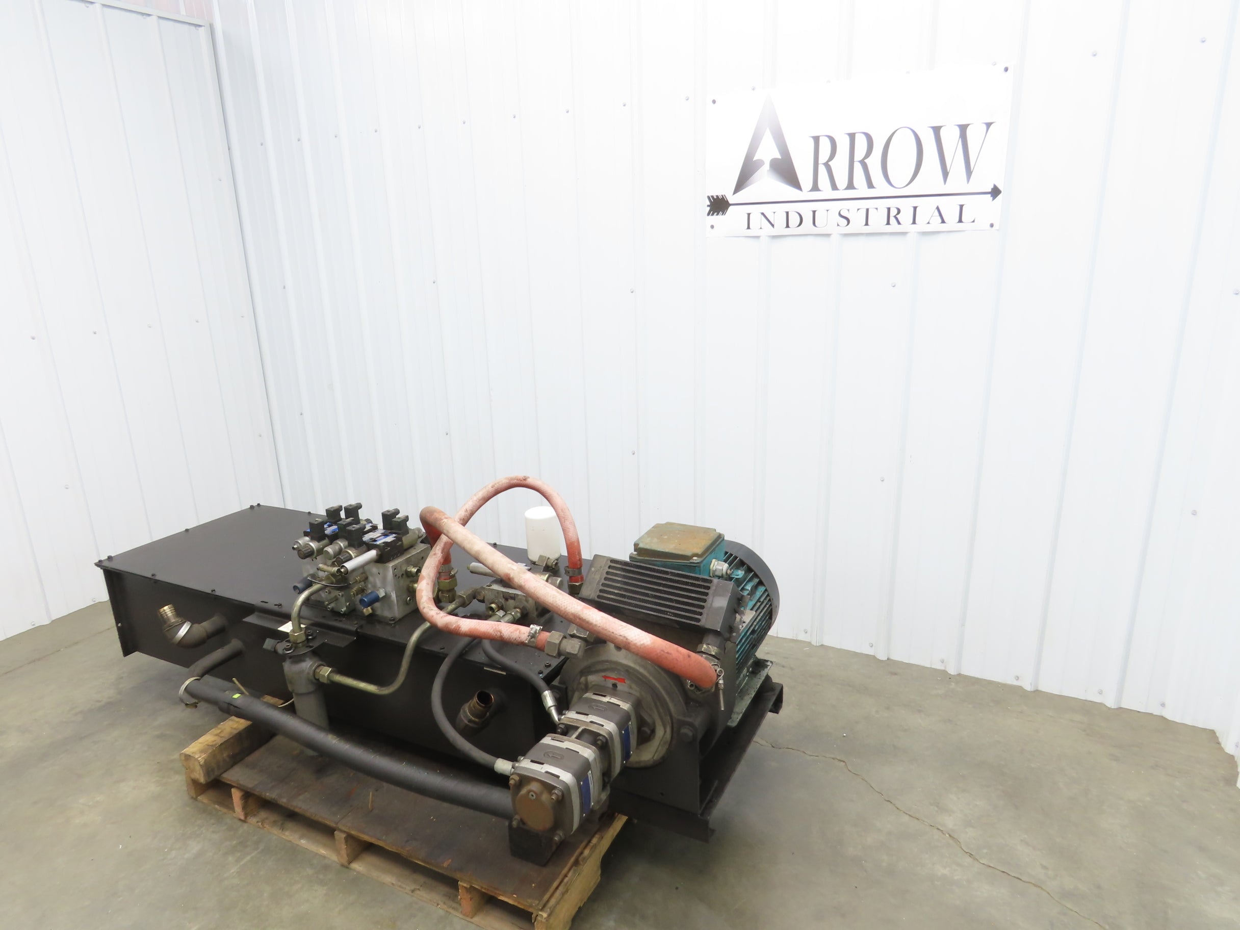 Voith 2-Pump Hydraulic Power Unit 50 Gal 6 GPM 5000 PSI 40Hp 480V ...
