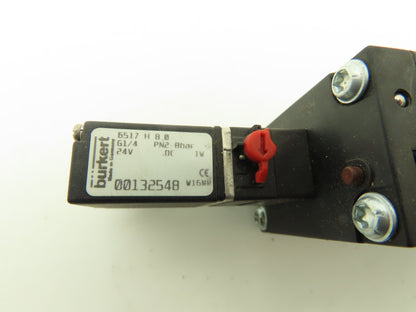 Burkert 00132548 6517 H 8.0 Pneumatic Solenoid Valve 24VDC  Lot of 2