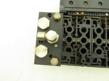 Burkert 6517 Pneumatic Solenoid Valve 8-Station Manifold 191288F