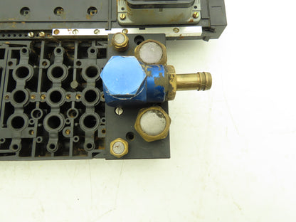 Burkert 6517 Pneumatic Solenoid Valve 8-Station Manifold 191288F