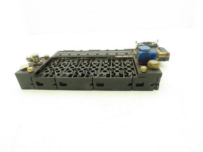 Burkert 6517 Pneumatic Solenoid Valve 8-Station Manifold 191288F