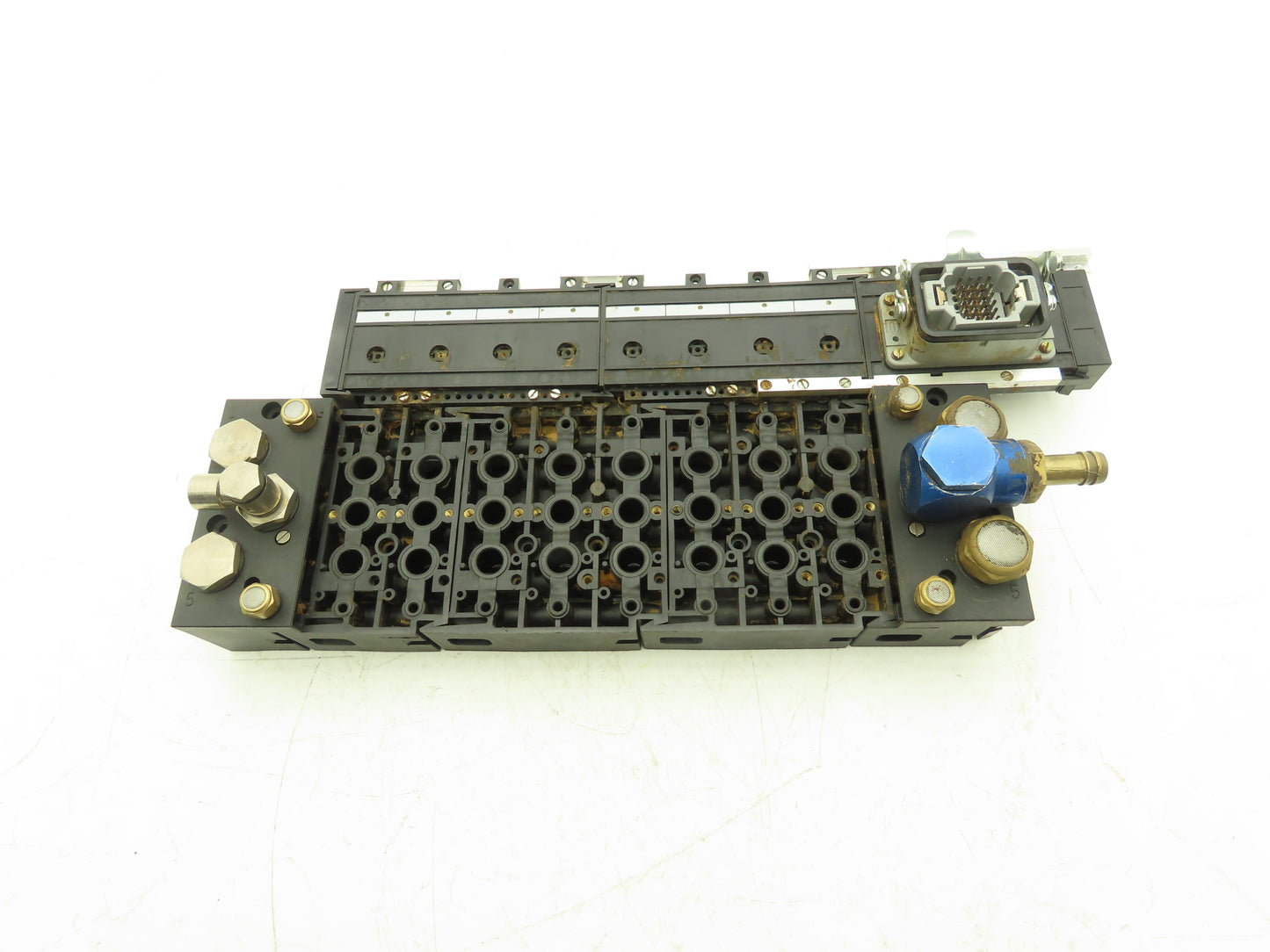 Burkert 6517 Pneumatic Solenoid Valve 8-Station Manifold 191288F