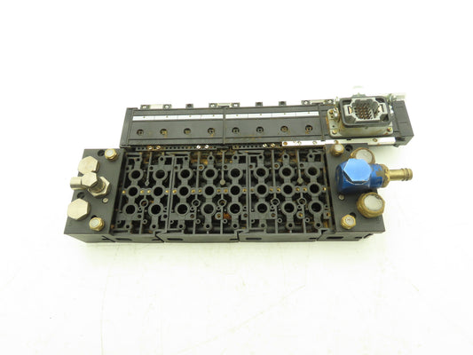 Burkert 6517 Pneumatic Solenoid Valve 8-Station Manifold 191288F