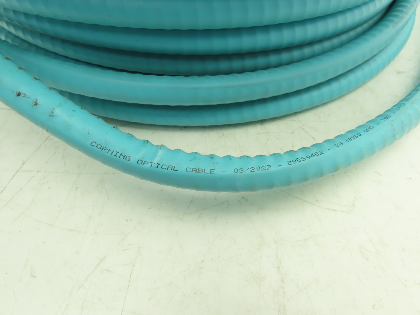 Corning 24-Fiber Optic MIC Tight-Buffered Interlocking Armored Plenum Cable 98'