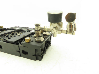 Burkert 6517 Pneumatic Solenoid Valve 6-Station Manifold 191289U