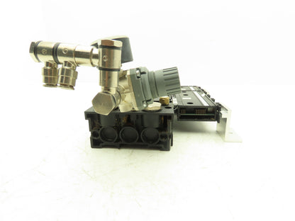Burkert 6517 Pneumatic Solenoid Valve 6-Station Manifold 191289U