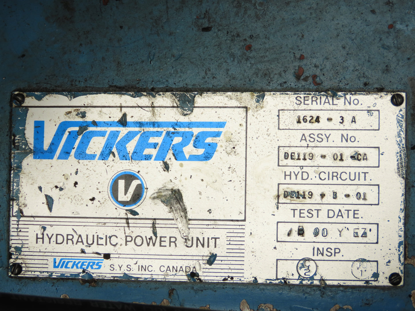 Vickers Hydraulic Power Unit 60 Gallon 21gpm 2500psi 15Hp 230/460V 3PH