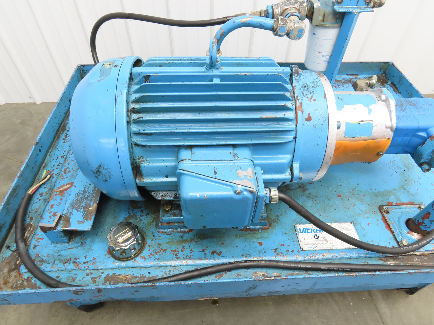 Vickers Hydraulic Power Unit 60 Gallon 21gpm 2500psi 15Hp 230/460V 3PH