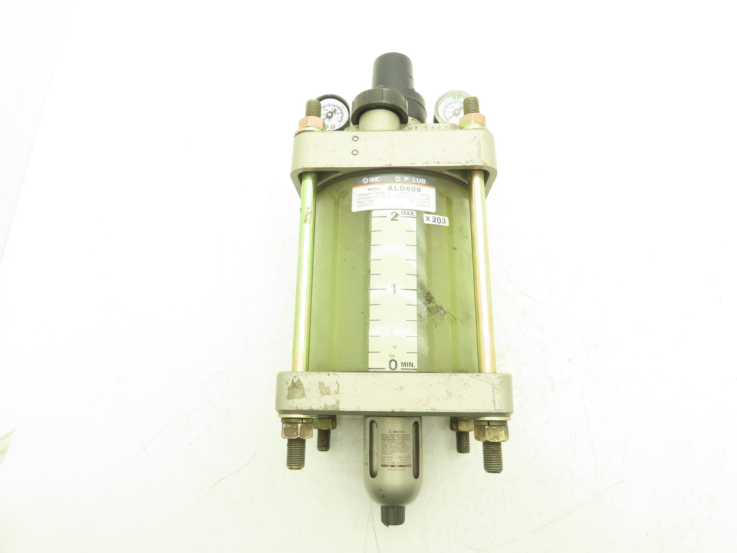 SMC ALD600 DP Lube Pneumatic Air Lubricator 145psi 1"NPT Polycarbonate Bowl