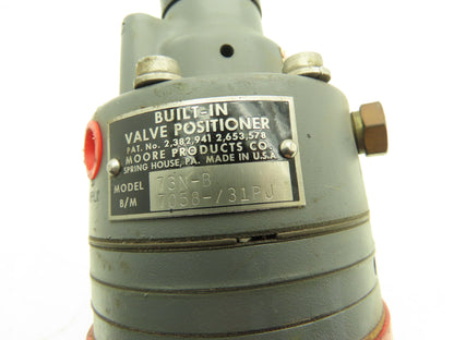 Jordan 708TP Pneumatic Diaphragm Flow Control Valve 1/4"NPT w/Positioner 73N-B