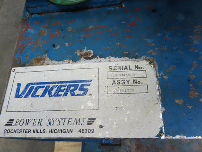 Eaton Vickers Hydraulic Power Unit 120 Gallon 29 GPM 3000PSI 30Hp 230/460V 3Ph