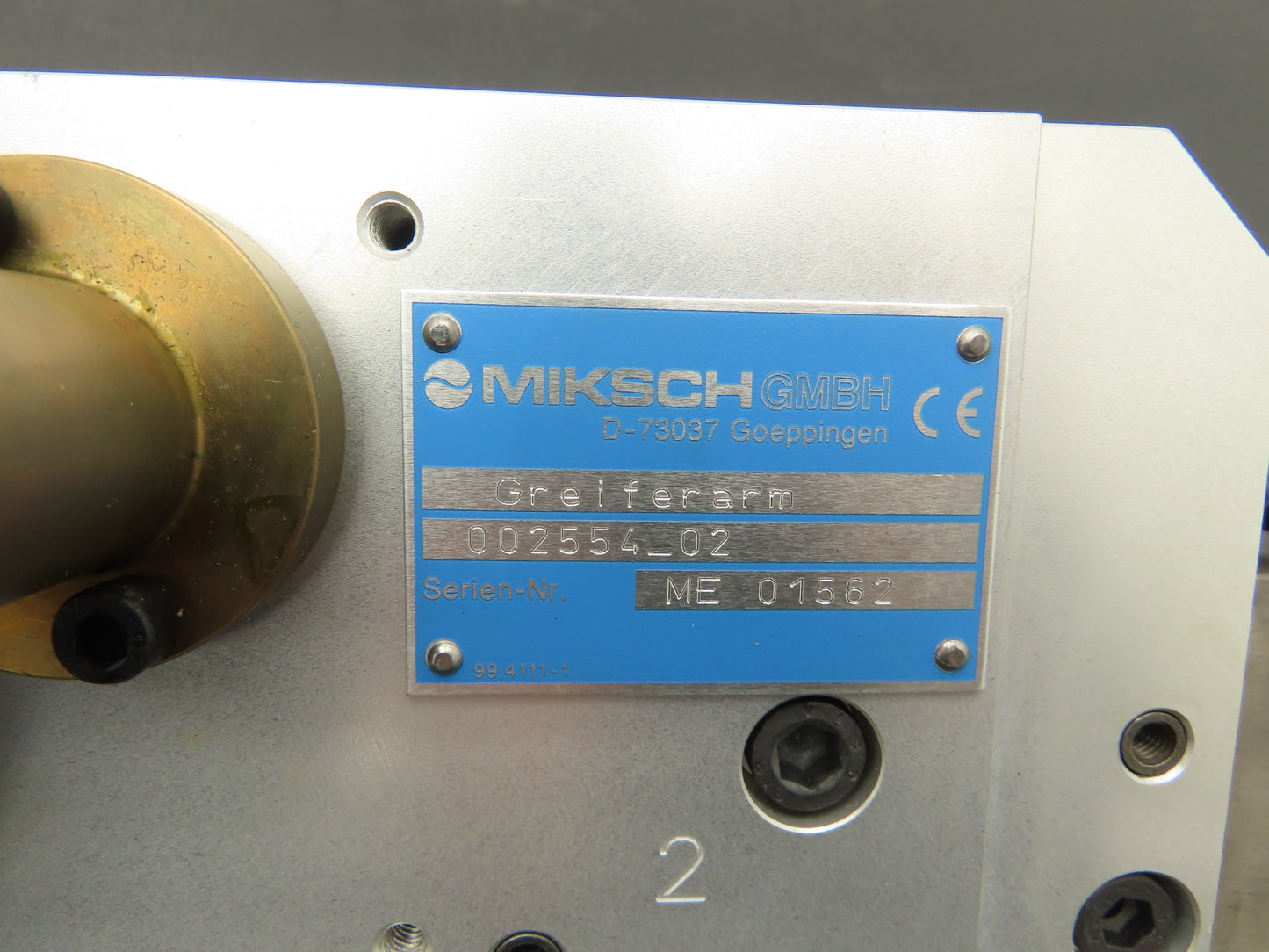 Miksch HSK-A63 Tool Changer Gripper Arm Greiferarm 002554-02