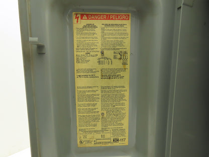 Square D H362 Heavy Duty Fused Safety Disconnect Switch 60A 600VAC Series F1