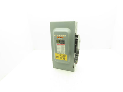 Square D H362 Heavy Duty Fused Safety Disconnect Switch 60A 600VAC Series F1