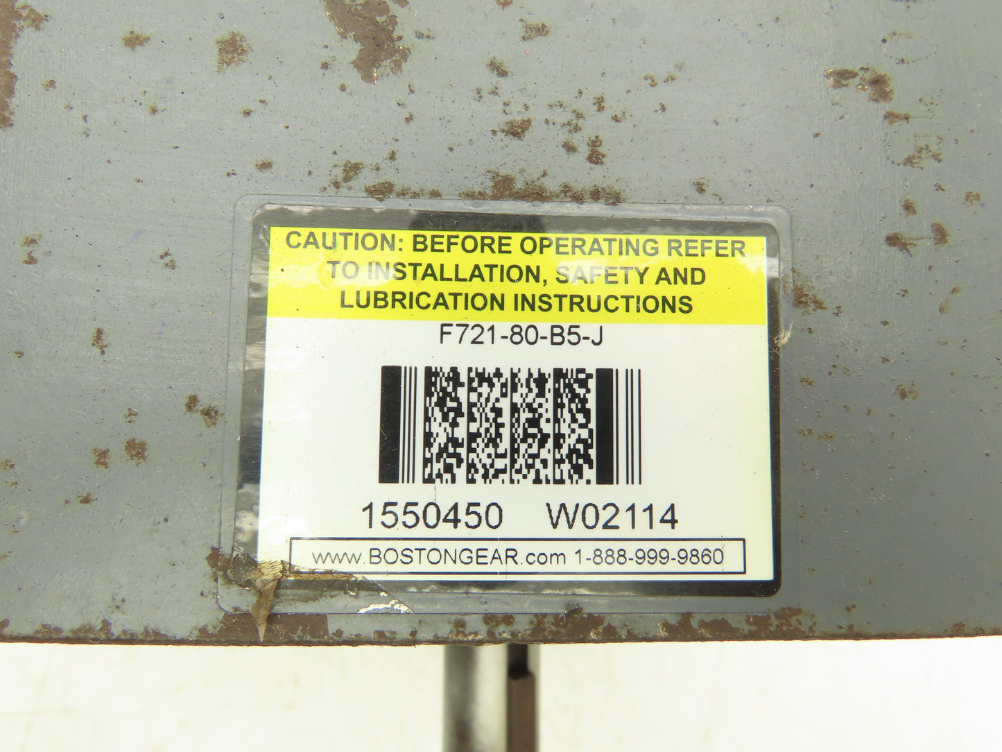 Boston Gear F721-80-B5-J Worm Gearbox 80:1 Reducer .38Hp 22rpm RH 56C Face