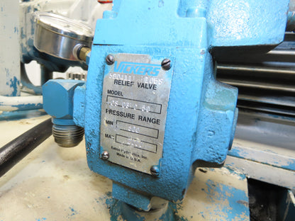 Vickers Dual Hydraulic Power Unit 100 Gal 19gpm x 2 3000psi 15&30Hp 230/460V 3PH