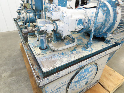 Vickers Dual Hydraulic Power Unit 100 Gal 19gpm x 2 3000psi 15&30Hp 230/460V 3PH