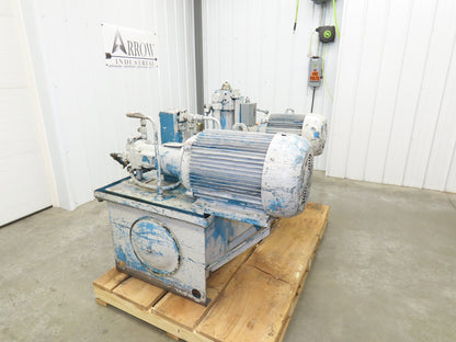 Vickers Dual Hydraulic Power Unit 100 Gal 19gpm x 2 3000psi 15&30Hp 230/460V 3PH