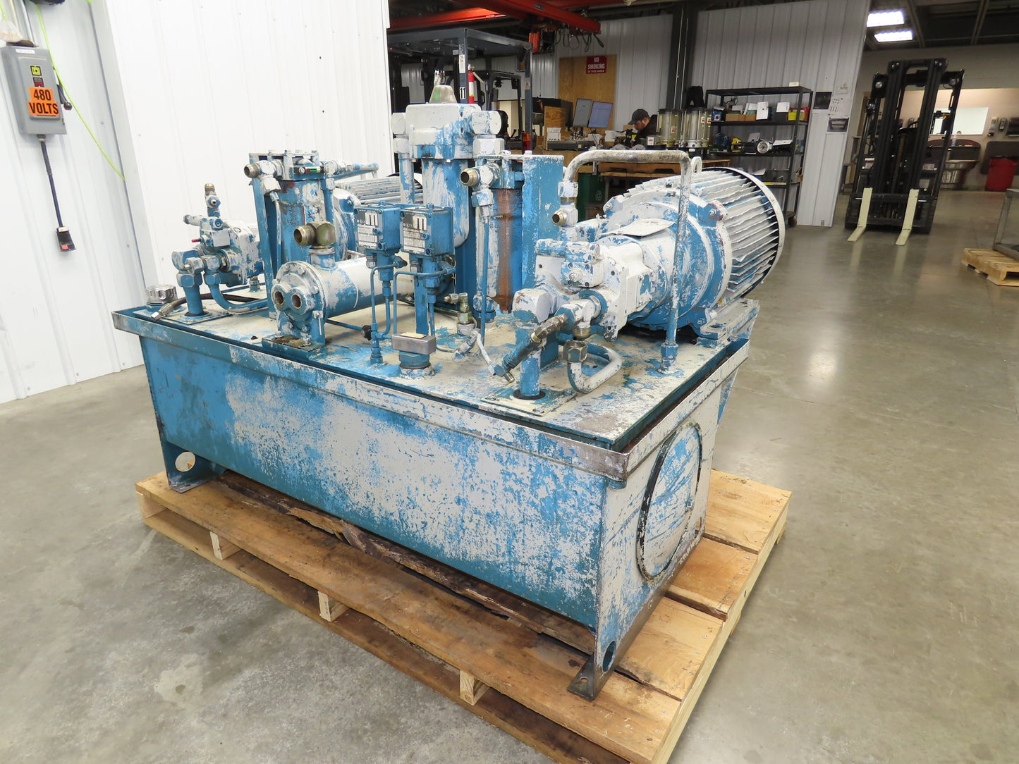 Vickers Dual Hydraulic Power Unit 100 Gal 19gpm x 2 3000psi 15&30Hp 230/460V 3PH