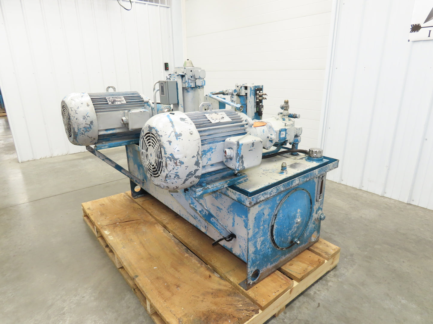 Vickers Dual Hydraulic Power Unit 100 Gal 19gpm x 2 3000psi 15&30Hp 230/460V 3PH