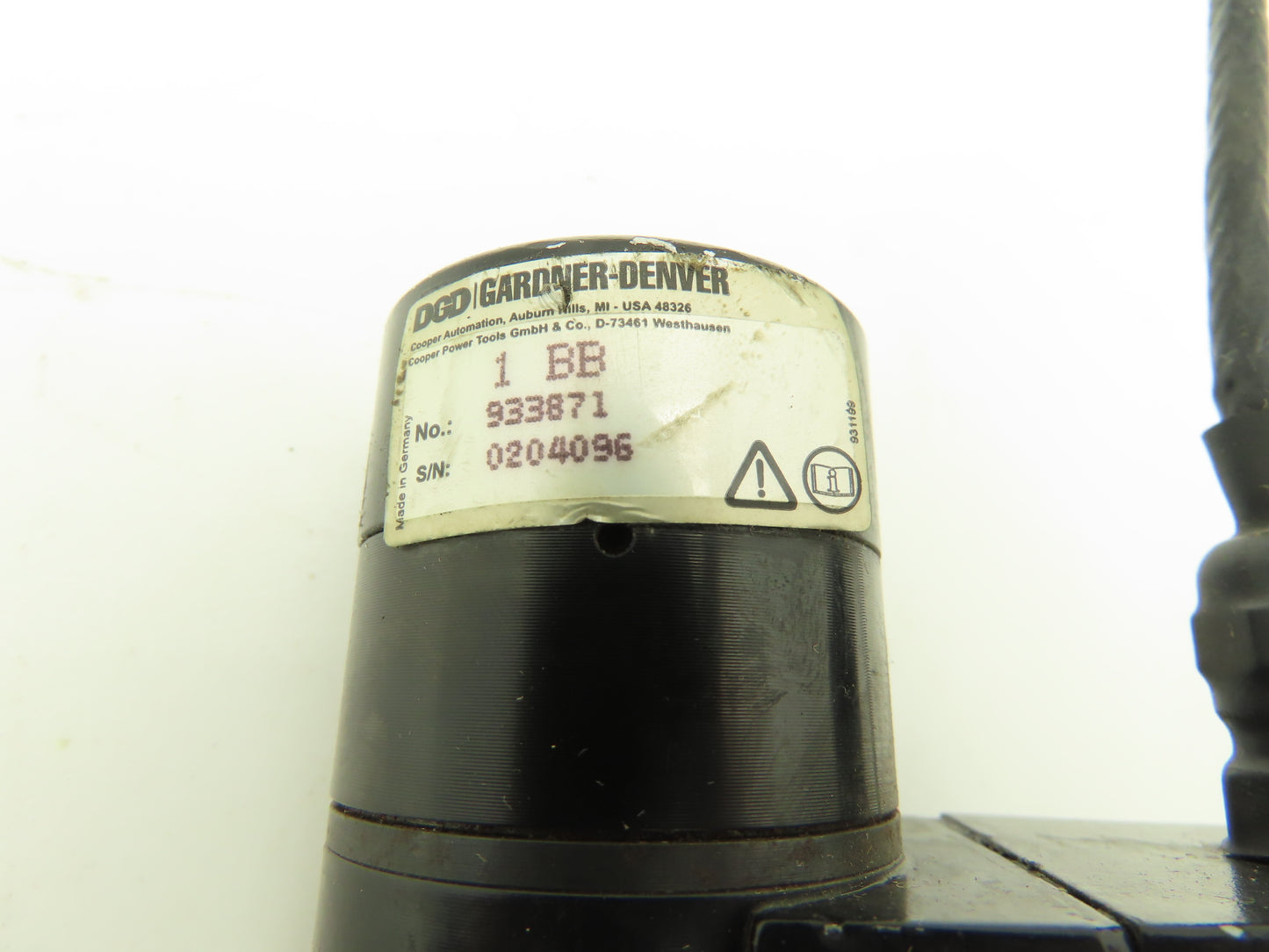Gardner Denver 1BB 933871 Cooper Electric Servo Offset Nutrunner 3/8" Drive