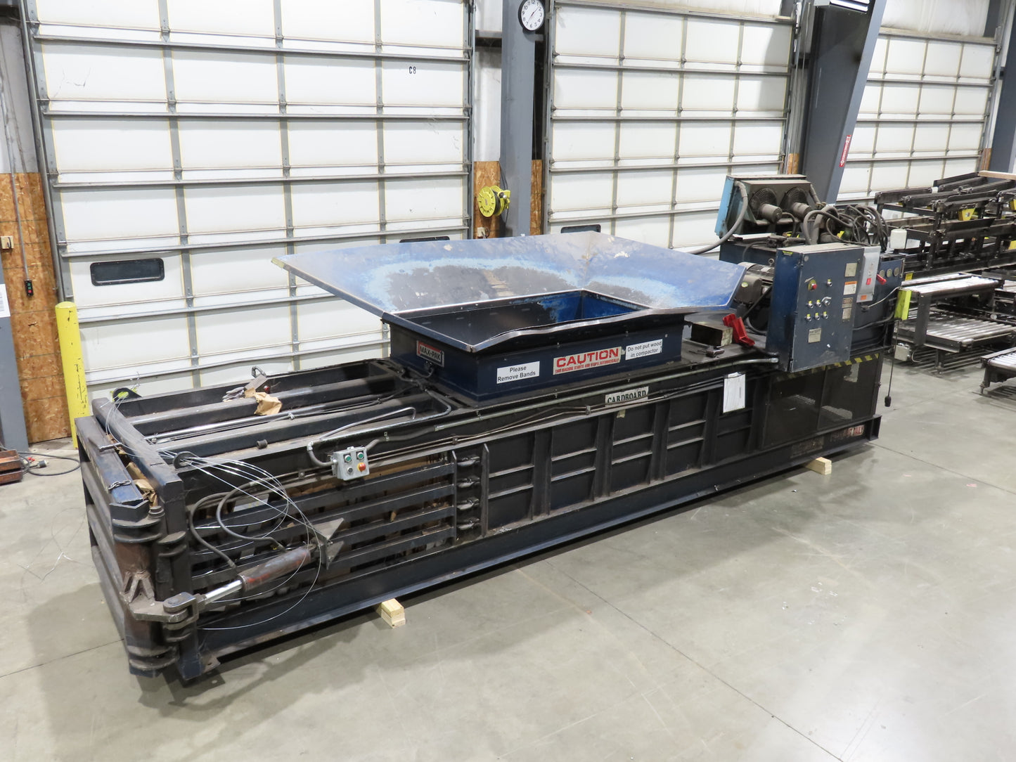 MaxPak Horizontal Cardboard Box Baler 48x42x72" Compactor Recycler 30Hp 460V