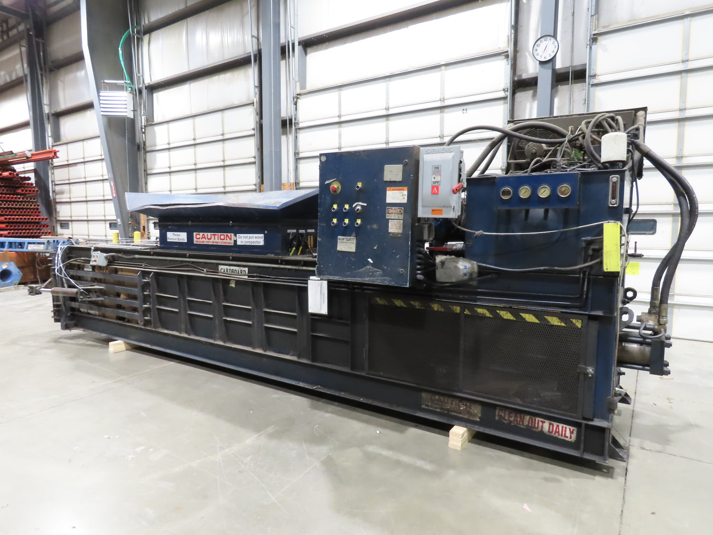 MaxPak Horizontal Cardboard Box Baler 48x42x72" Compactor Recycler 30Hp 460V