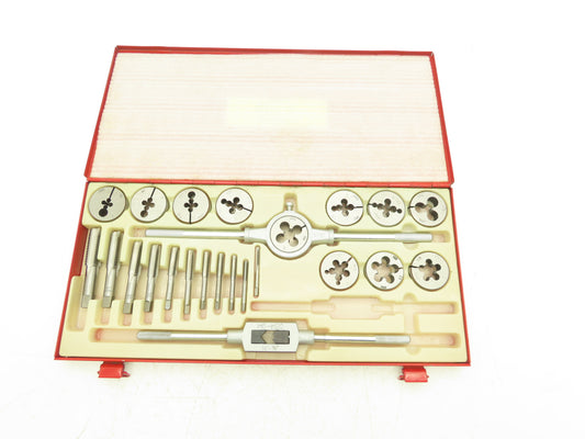 ALFA Tools TDS24MC Metric Tap & Round Die 24 Piece Set M6-M20 Carbon Steel